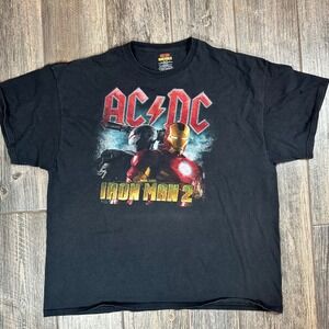 2010 AC/DC Iron Man 2 Movie T Shirt Men's XXL Official Soundtrack‎ Music Band